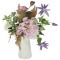 Декоративные цветы Букет клематисы сиреневые и гортензии в керамической вазе - DG-B1703 Dream Garden
