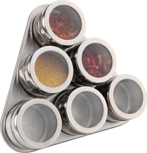 Набор для специй agness "монблан" 7 пр.на магнитах, в т.ч. метал.подставка 20*22*5 см Agness (912-002)