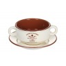 Суповая чашка на блюдце Кухня в стиле Кантри, 0,3 л - TLY923-CK-AL Terracotta