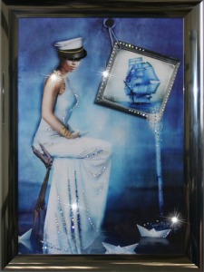 Картина Морская Дама с кристаллами Swarovski (1355)