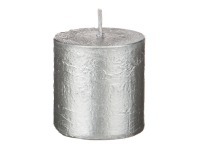 Свеча цилиндр 5 см серебряная (TT-00008627)