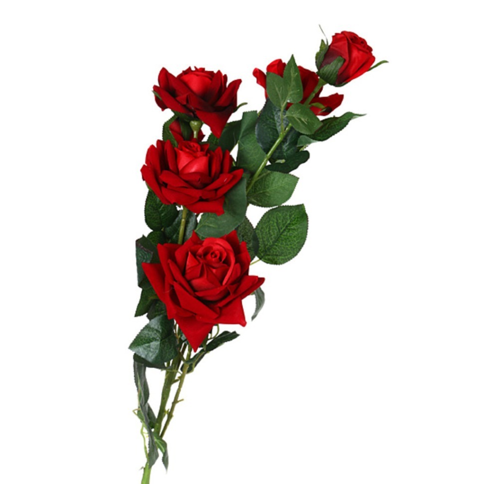 Цветок искусственный "роза" длина=110 см. Huajing Plastic (23-252)