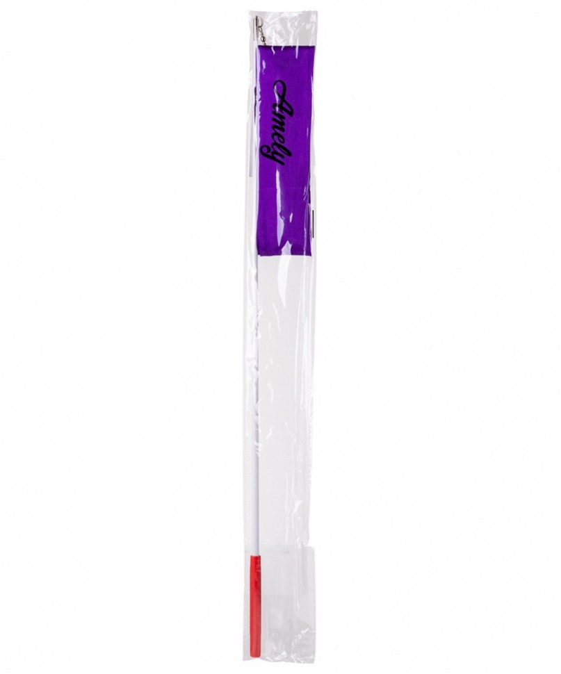 Лента для художественной гимнастики AGR-201 6м, с палочкой 56 см, фиолетовый (402249)