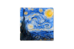 Тарелка квадратная Звездная ночь (В. Ван Гог), 13х13 см - CAR198-7310 Carmani