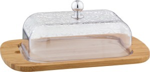 Масленка agness с пластиковой крышкой 19*12*7 см Agness (912-018)