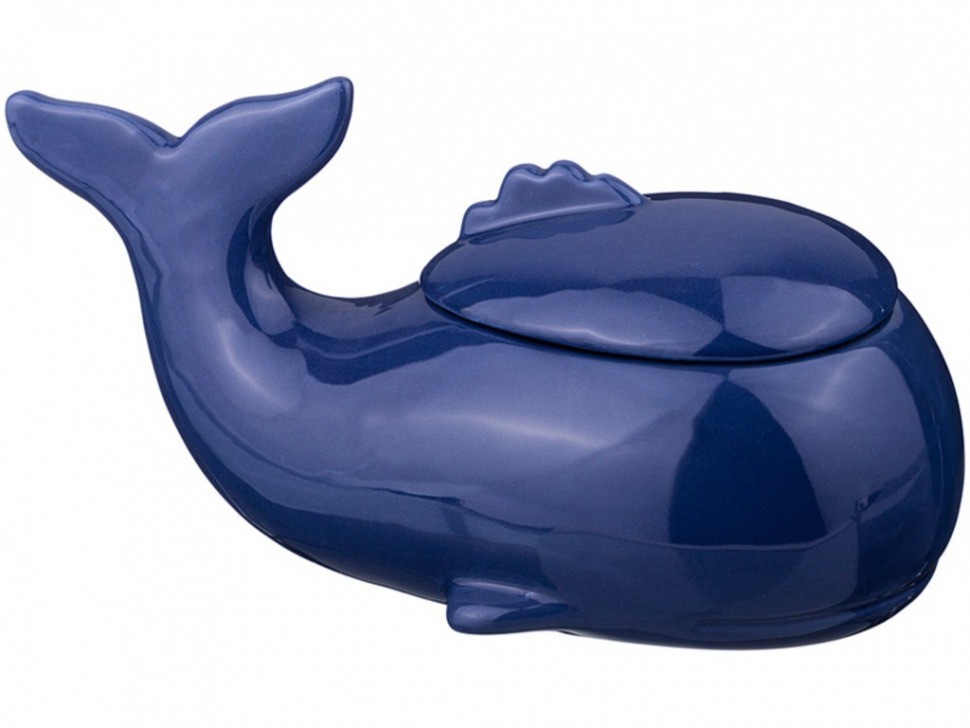 Блюдо для запекания с крышкой "кит синий" 25*12 см.высота=13 см.(кор=12шт.) Agness (490-304)