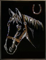 Картина Лошадь и подкова с кристаллами Swarovski (1376)