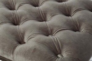 Банкетка велюр серый/хром 110*42*46см (TT-00000572)