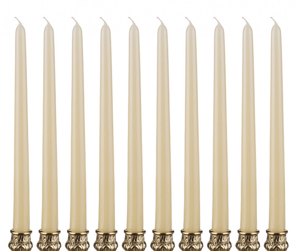 Набор свечей из 10 шт.высота=29 см.кремовый Adpal (348-378)