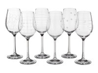 Набор бокалов для вина из 6 шт. "виола микс" 250 мл. высота=21 см. Bohemia Crystal (674-321)
