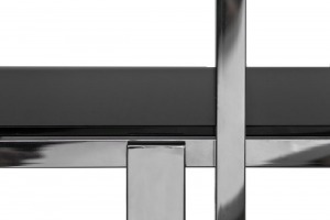 Стеллаж стекло черн./серебро 100*38*200см (TT-00001179)