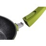 Сковорода с крышкой, антипригар."мраморным"покрытием и съемной ручкой, 24см Ningbo Gourmet (918-187) 