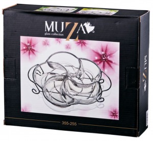 Менажница 5-ти секционная 28*23*6 см. на метал.подставке. коллекция "muza" Lefard (355-255)