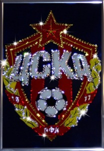 Картина Логотип ЦСКА с кристаллами Swarovski (2077)