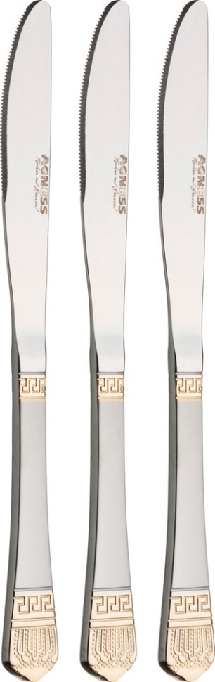Набор ножей agness из 3 шт. длина=20 см серия миандр Agness (922-220)
