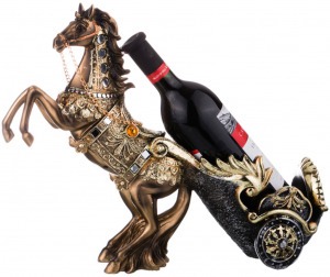 Подставка под бутылку "лошадь" 40,5*15*32,5 см. серия "махараджи" Lefard (146-756)