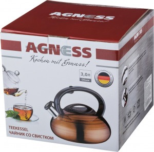 Чайник  agness со свистком 3 л нжс Agness (907-080)