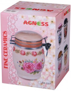 Банка agness "лавандовая весна" 11,5*15 см 750 мл Agness (358-1103)