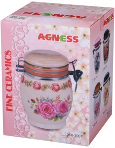 Банка agness "лавандовая весна" 11,5*15 см 750 мл Agness (358-1103)