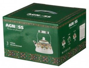 Чайник agness  эмалированный, серия сура, 3 л Agness (934-325)