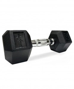 Гантель обрезиненная DB-301 9 кг, черный (78098)
