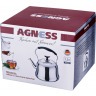 Чайник agness со встроенным свистком и фильтром 1500 мл. Agness (909-601)