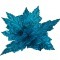 Цветок искусственный "пуансетия" диаметр=27 см. на клипсе. цвет: синий без упаковки Lefard (241-1713)
