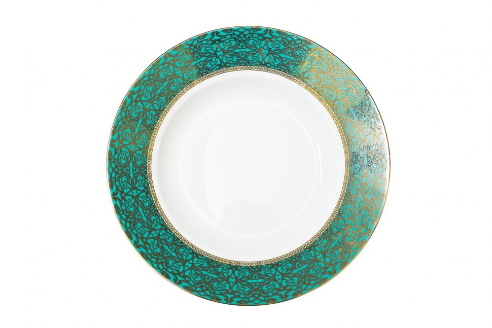 Тарелка суповая 20см,цвет бирюзовый (4) - TT-00000340