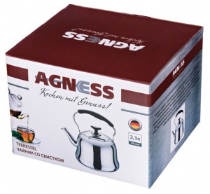 Чайник agness со встроенным свистком 2,1 л. Agness (909-602)