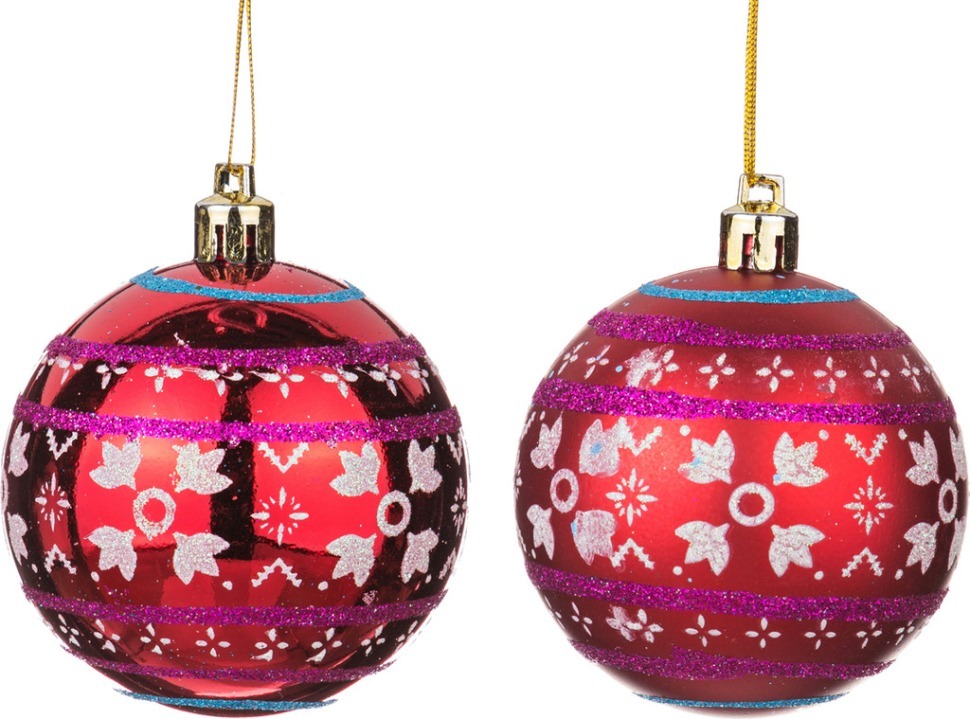 Набор декоративных изделий "шар" из 2-х шт. диаметр=6 см. Polite Crafts&gifts (863-008)