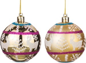 Набор декоративных изделий "шар" из 2-х шт. диаметр=7 см. Polite Crafts&gifts (863-011)