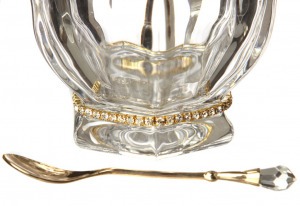 Банка для меда "рублевка" 250 мл. 12.5*12.5 см. высота=14 см. + ложка. коллекция "muza" Lefard (355-096)