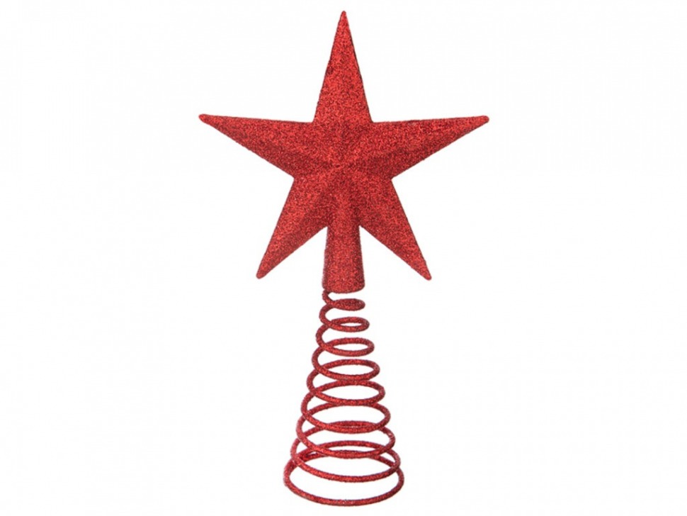 Декоративное изделие "верхушка на елку "звезда" цвет: красный высота =20 см Polite Crafts&gifts (160-154)