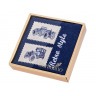 Полотенце "ретро автомобили" 50*35 см., 380 г/м2, м/х, х/б 100%  синий SANTALINO (850-110-35)