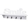 Полка настенная "smile "с крючками 47*17,5*8,5 см Fuzhou Baodeyou (460-111)