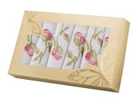 Комплект салфеток из 6 шт. "роза" 40*40 см. вышивка , х/б-100% SANTALINO (850-517)