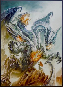 Картина Дракон с кристаллами Swarovski (2073)