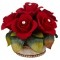 Изделие декоративное "корзинка с розами" диаметр=16 см.высота=15 см. NAPOLEON (303-113)
