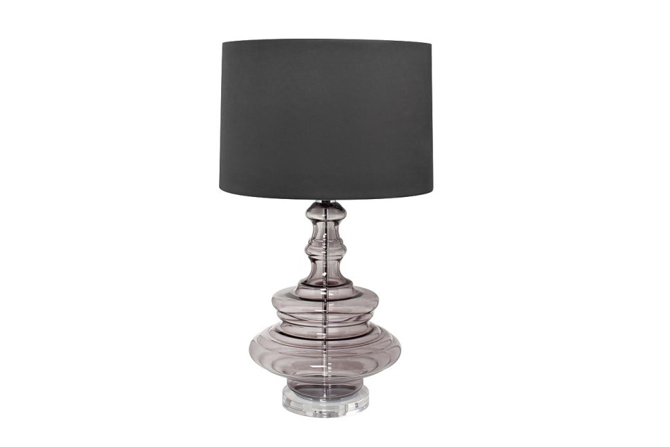 Лампа настольная плафон темно-серый Д43 В75 - TT-00000897