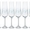 Набор бокалов для шампанского из 6 шт. "sandra" 200 мл. высота=25 см. Crystalex Cz (674-607) 