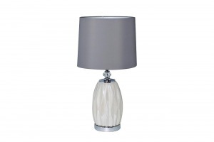Лампа настольная плафон светло-серый d30*62см (2) - TT-00000895
