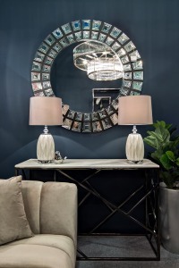 Лампа настольная плафон светло-серый d30*62см (2) (TT-00000895)