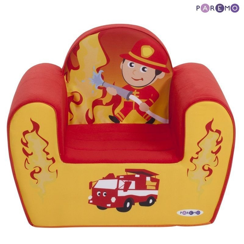 Бескаркасное (мягкое) детское кресло серии "Экшен", Пожарный (PCR317-11)