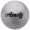 Мяч для художественной гимнастики AGB-102 15 см, серый, с блестками (402281)