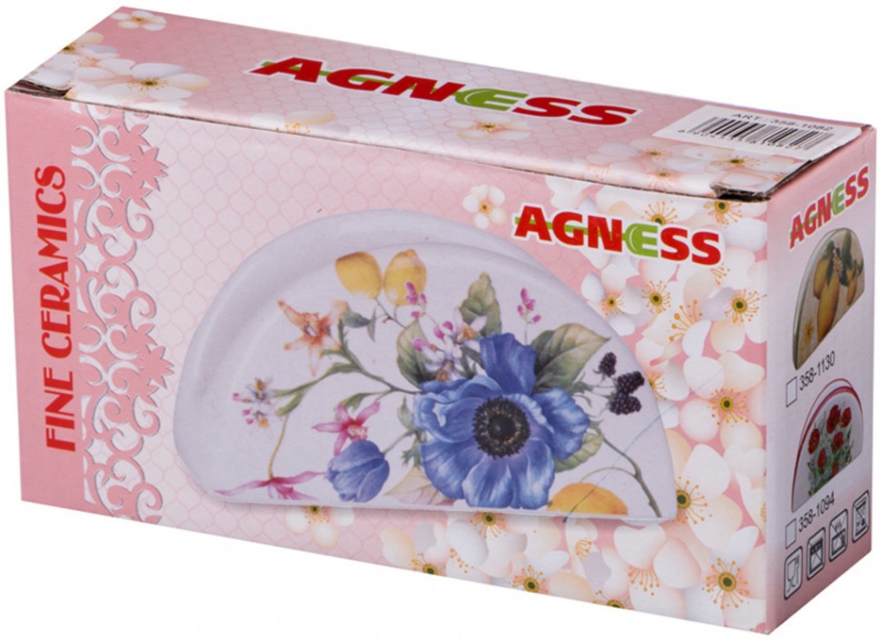 Салфетница agness "лавандовая весна" 13,5*4*7 см Agness (358-1106)