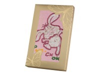 Полотенце  70*40см, "зайка", 380 г/м.кв., х/б 100%, розовый SANTALINO (703-512-1)