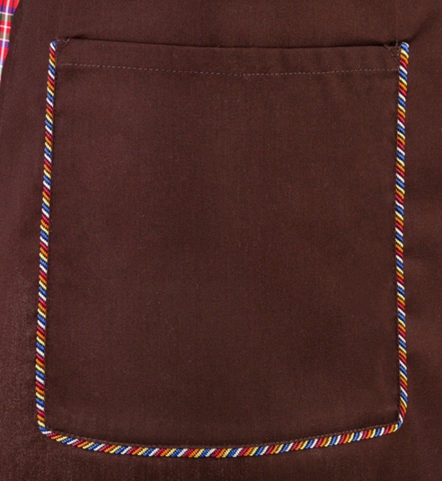 Фартук  "главный", 20% х/б,80%пэ, коричневый, вышивка SANTALINO (850-638-46)