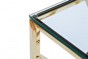 Консоль прозрачное стекло/золото30*115*78см (00003058)