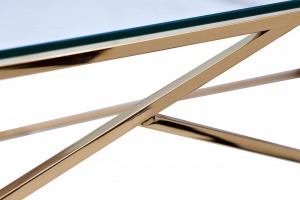 Консоль прозрачное стекло/золото30*115*78см (00003058)