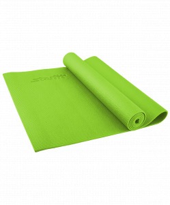 Коврик для йоги FM-101, PVC, 173x61x0,8 см, зеленый (129885)